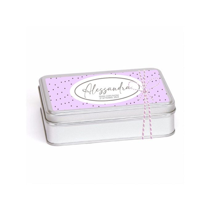 bomboniere HONEY tins barattolini confetti battesimo comunione nascita 