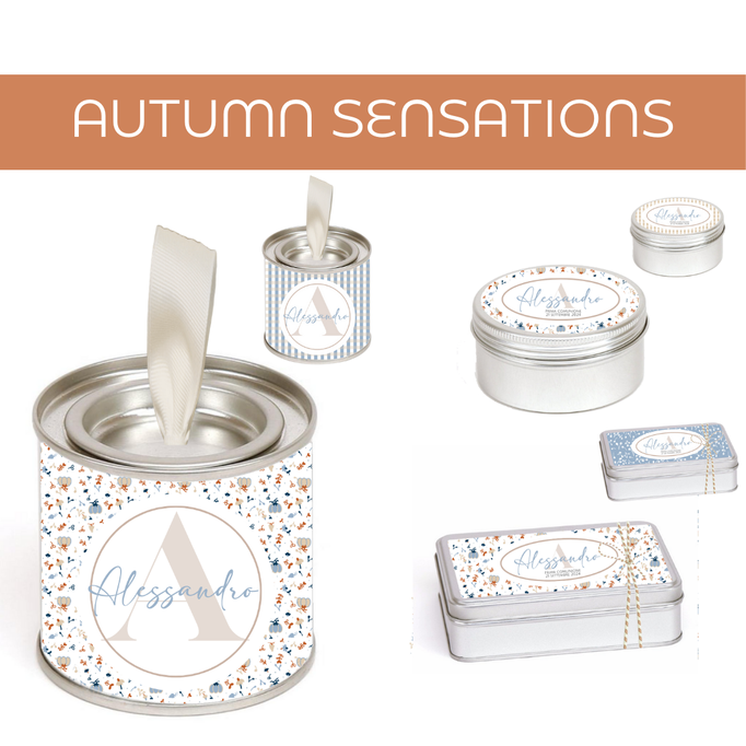 AUTUMN SENSATIONS BOMBONIERE CONFETTI COMUNIONE CRESIMA COMPLEANNO BATTESIMO NASCITA 