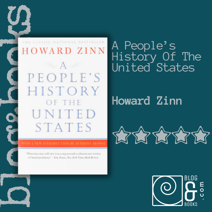 Book cover of A People's History of the United States by Howard Zinn on the blogandboks background with 5 stars