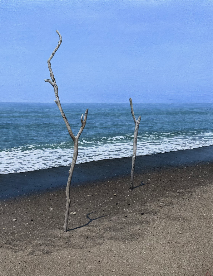 蒼茫 | 2023 | 410×318㎜ | Oil on panel |個人蔵
