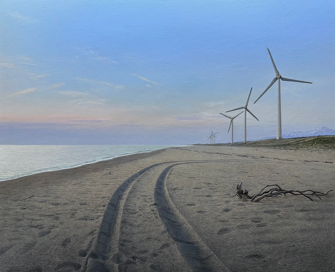 夕凪 | 2025 | 652×530㎜ | Oil on panel |個人蔵