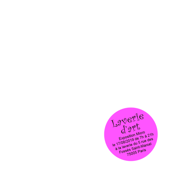17-20/08/2019, "Exposition micro Laverie d'art", micro exposition dans une laverie libre-service en usage, Paris, en collaboration avec Jee Yeongseo 지영서 et Nastassia Kotava