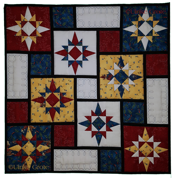 9-Patch-Stars "Mondrian"• 67 x 67 cm
