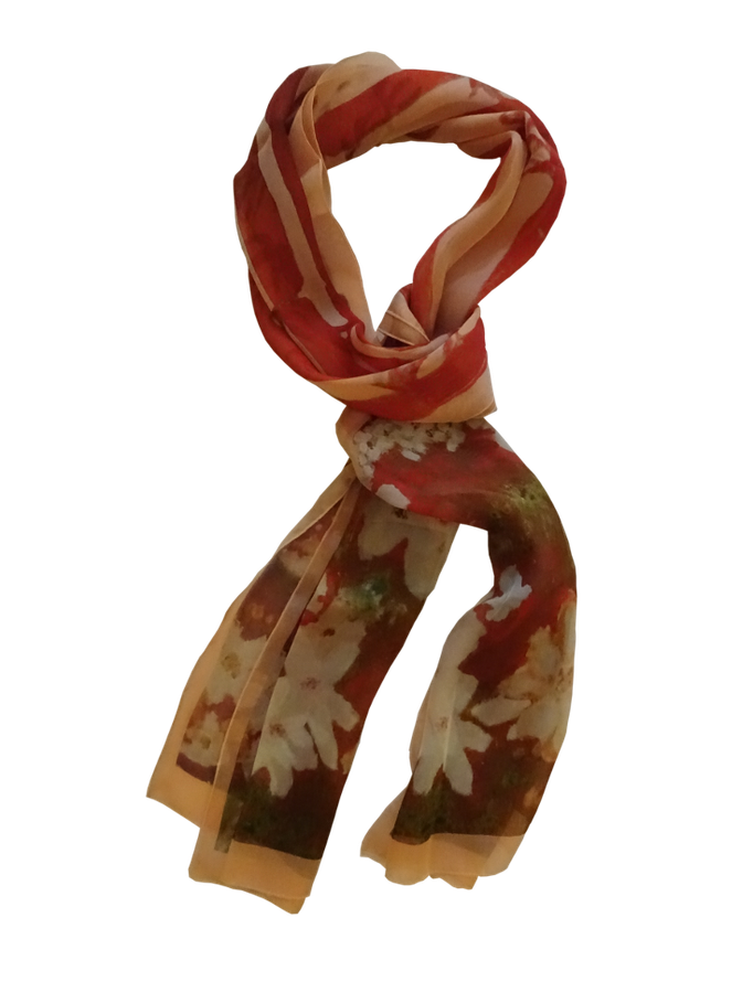 Muslin Scarf - Peach 140 X 34 cm