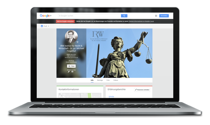 IRW Institut für Recht & Wirtschaft – Dr. jur. Michael Fingerhut in München bei  Google My Business für Unternehmen (ehem. Google Local Places)