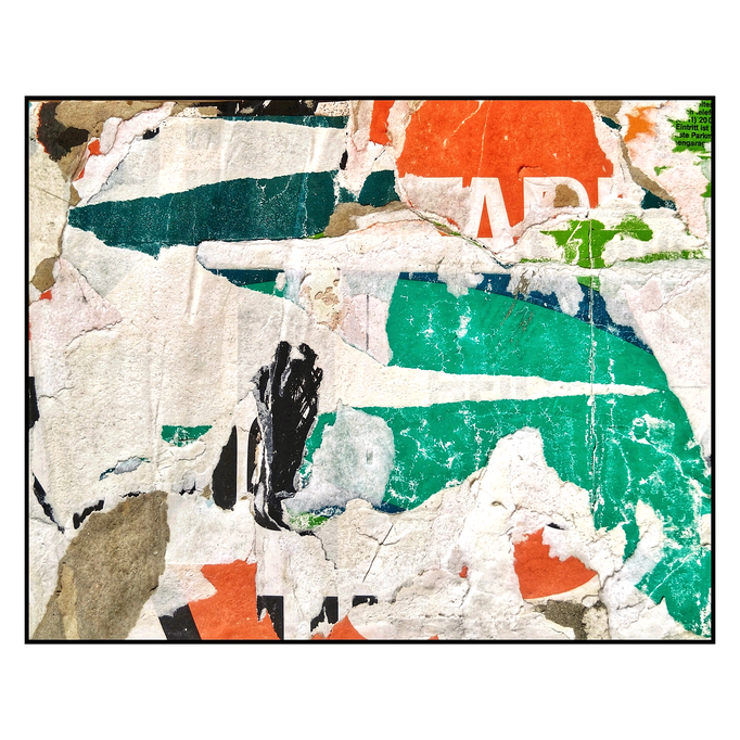 Zettel, décollage, 28,8 x 21,8 cm, 2026 (Stuttgart, DE)