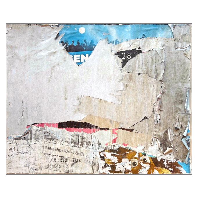 Battesimo, décollage, ca. 63 x 79 cm, 2026 (Genova, IT)
