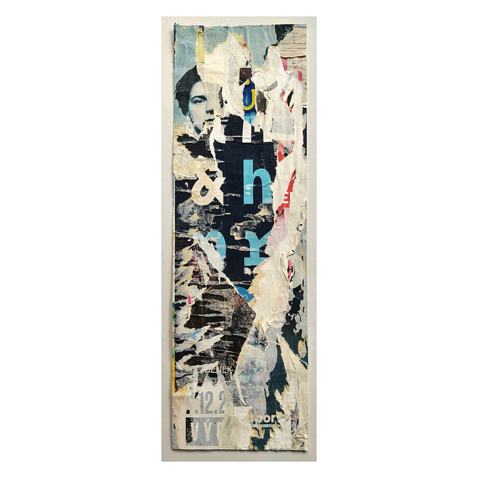 Zdenek, décollage, 56,5 x 17,8 cm, 2026 (České Budějovice, CZ)