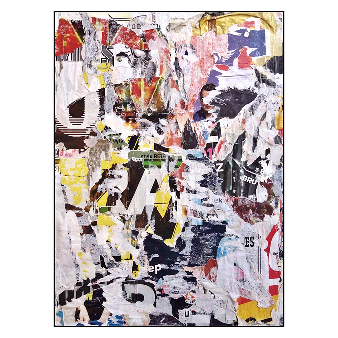 stylu, décollage, 38,4 x 28,6 cm, 2026 (České Budějovice, CZ)