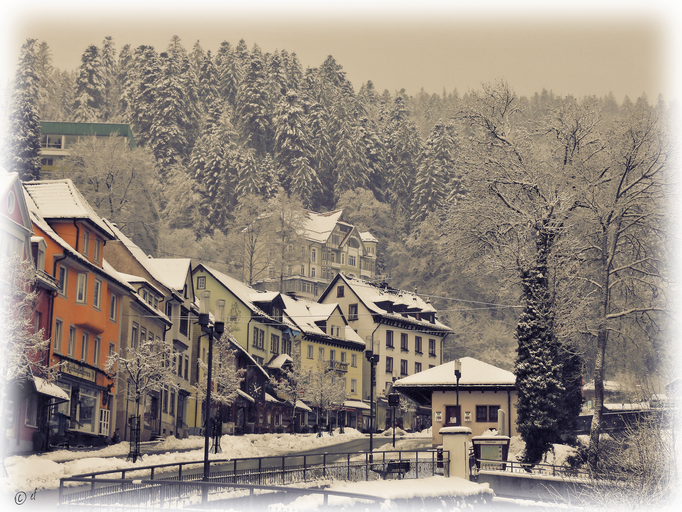 Wintereinbruch in Triberg