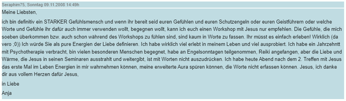 Workshop Empfehlung bei Jesus Lopez