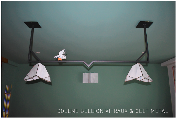 Luminaire pour billard & Applique murale /// Vitraux Ar Vro