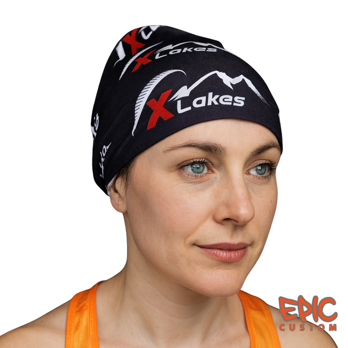 Custom Branded Snood Headwear - X-Lakes Black
