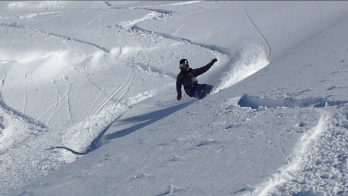 turns in the powder