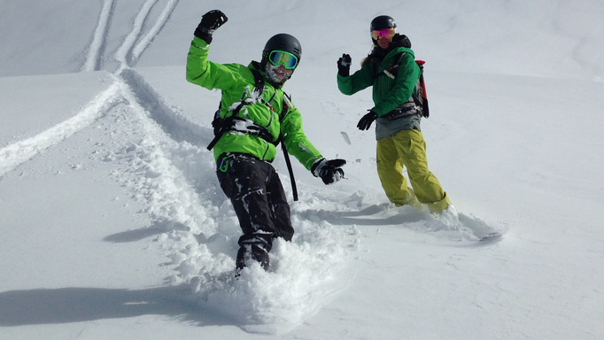 filming in the powder 