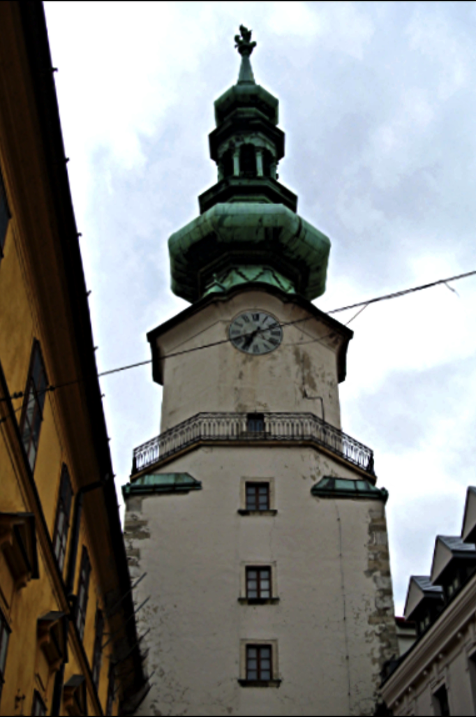 2013 | Fahrradtour Passau-Budapest-Passau, Bratislava: Turm des «Michaelertors».