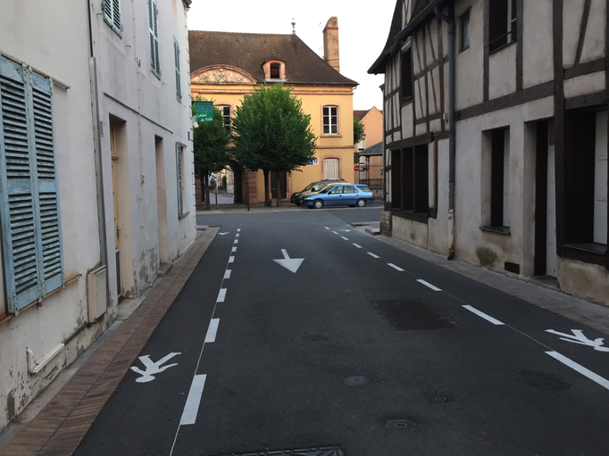 2015 | Fahrradtour «Burgund», Louhans: Schnappschuss auf der 5. Etappe von Macôn nach Louhans.