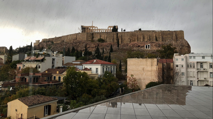 Athen '17 | Neues Akropolis-Museum: «Museums-Blick» auf die Akropolis.