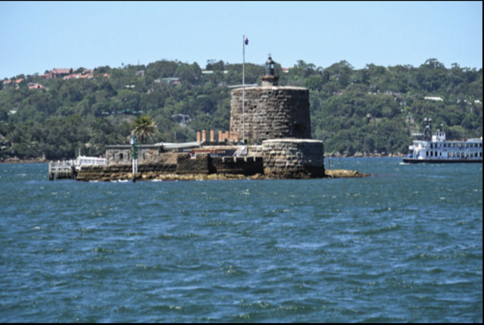 Australien '14 | Sydney, New South Wales: Sydney Harbour. «Fort Denison» mit «Martello»-Turm. Früher Festung & Gefängnis.