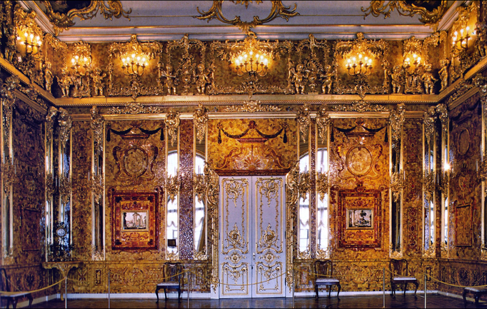 2018 | St. Petersburg | Eremitage | Bernsteinzimmer | Im Auftrag des Preussenkönigs Friedrich I. von Andreas Schlüter gefertigt | Ursprünglich im Berliner Stadtschloss eingebaut | 1716 an den russischen Zaren Peter den Grossen verschenkt.
