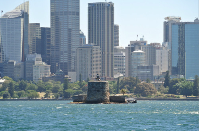 Australien '14 | Sydney, New South Wales: Sydney Harbour. «Fort Denison» mit «Martello»-Turm. Früher Festung & Gefängnis.