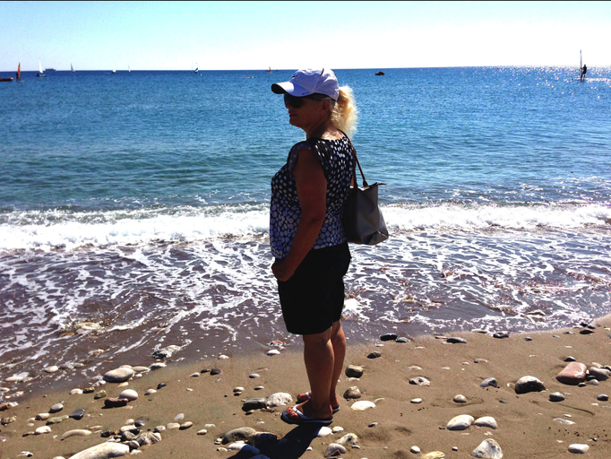 Rhodos '13 | Afandou: Hotel-eigener Strand.
