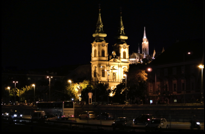 2013 | Fahrradtour Passau-Budapest-Passau, Budapest: Abendlicher Blick vom «myStory»-Sonnendeck.