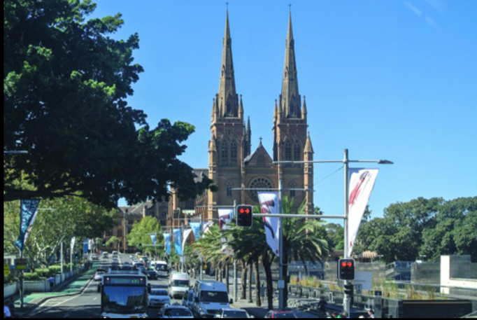 Australien '14 | Sydney, New South Wales: Saint Mary's Cathedral, St Mary's Rd. Sitz des Erzbischofs des Erzbistums Sydney.