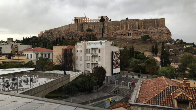 Athen '17 | Neues Akropolis-Museum: «Museums-Blick» auf die Akropolis.