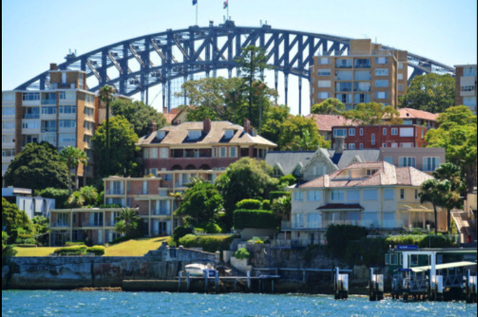 Australien '14 | Sydney, New South Wales: «Harbour Bridge». 1932 offiziell eröffnet. «Überbrückt» Port Jackson.