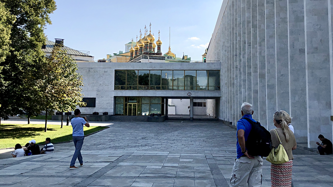 2018 | Moskau | Blick auf die Kuppeln der Oberen Erlöser-Kathedrale (1679-1681).