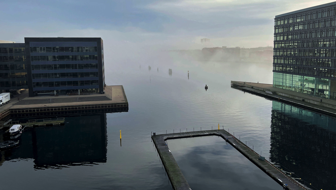 Kopenhagen '21 | Hotel «Copenhagen Island». «Balkonsicht» um ca. 07:15.