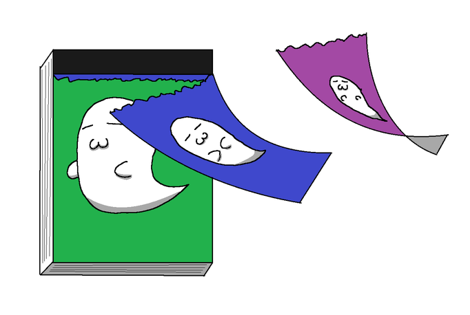 カレンDally：予定用のカレンダーの挿絵。日めくりのつもりですが、パラパラ漫画みたいになりました。