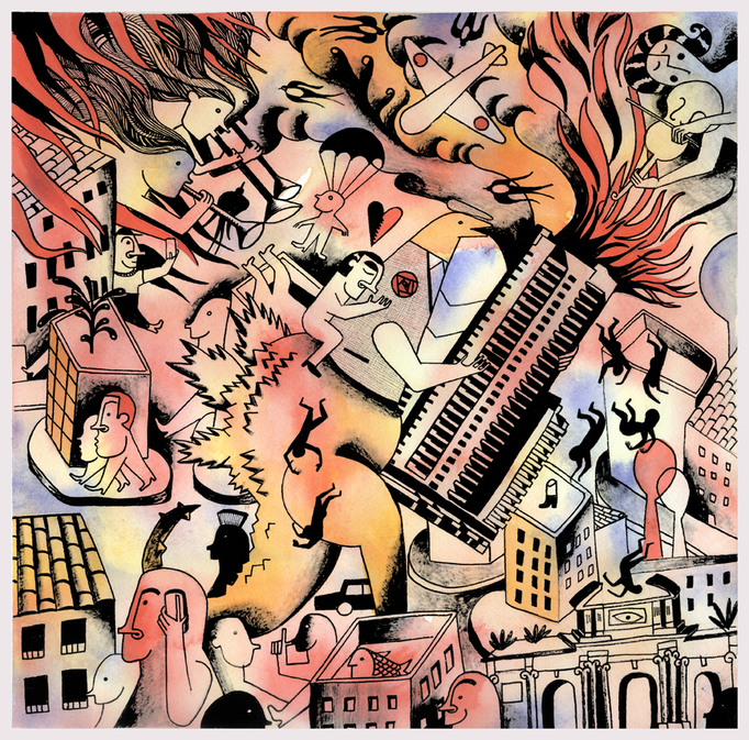 godzilla contra la torre de valencia