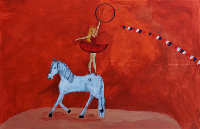 DANCING ON A HORSE  ACRYL AUF LEINWAND 115cm x 75cm