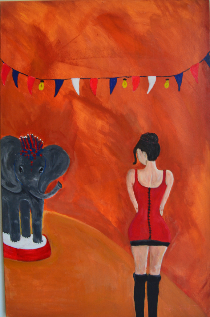 DOMPTEUSE  ACRYL AUF LEINWAND 75cm X 115cm