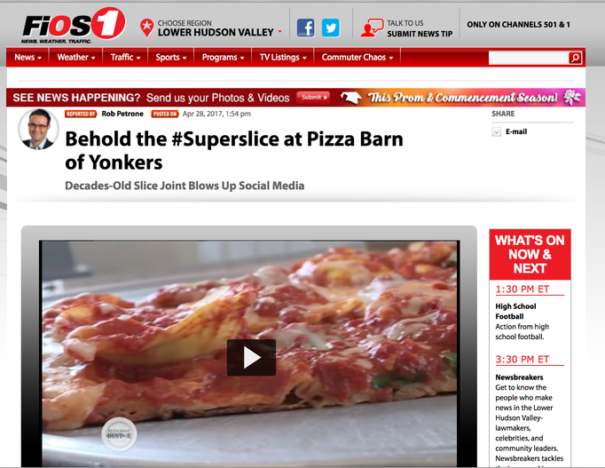 Home of the Super Slice Pizza Barn, Yonkers