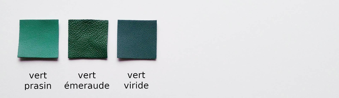 Le cuir du vert prasin au vert viride