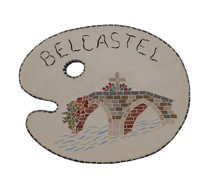 Mosaïque_dessous-de-plat_Belcastel: le pont