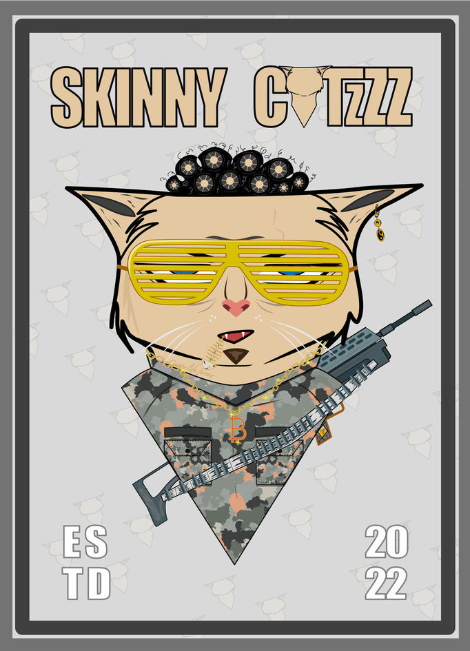 NFT character design -SkinnyCatzzz NFTs collection- skinnycatzzz.com