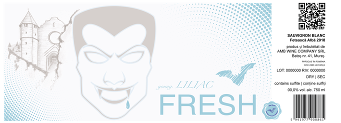 Label design concept for "young.Liliac" of Liliac.com wine from Transylvania-Flavour Fresh