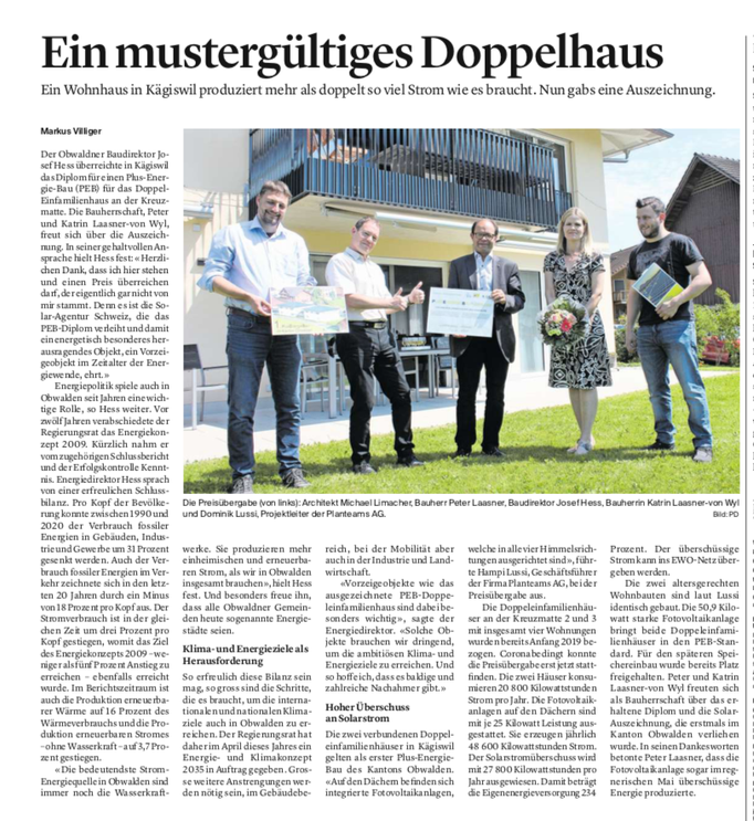 Obwaldner Zeitung vom 08.06.2021