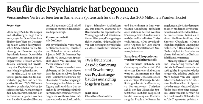 Obwaldner Zeitung vom 21.04.2023