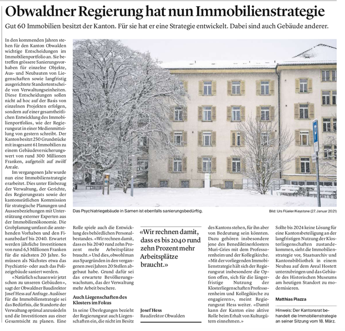 Obwaldner Zeitung vom 06.02.2021
