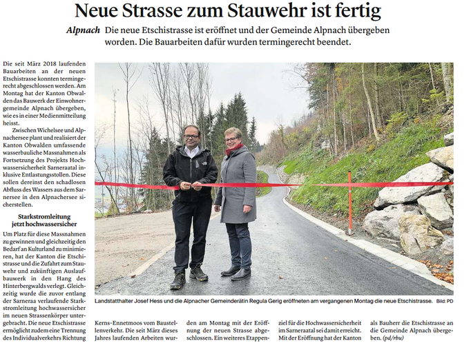 Obwaldner Zeitung vom 22.11.18