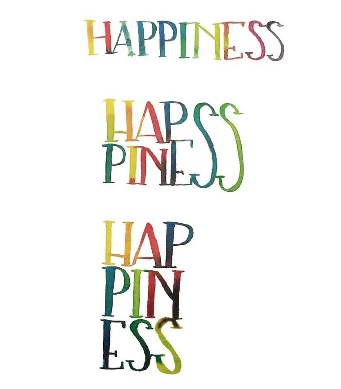 Letter Lovers buchstabenprinzessin: Handlettering Anleitung Watercolorlettering Happiness