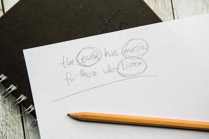 Letter Lovers photo.aloha: Anleitung Zitate lettern mit Mini-Skizzen - Schritt 2: wichtige Wörter auswählen