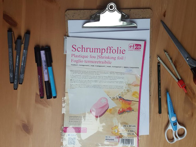 vLetter Lovers schreibfieber: Anleitung geletterte Schlüsselanhänger mit Schrumpffolie - Material