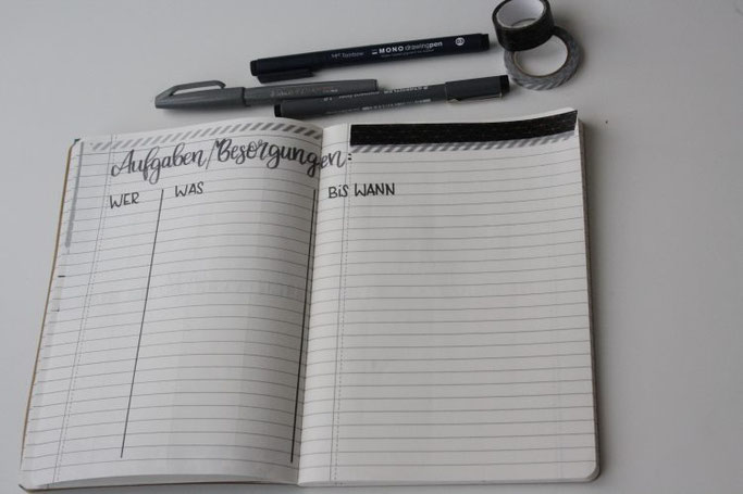 DIY Weihnachtsplanner mit Lettering - Aufgaben und Besorgungen