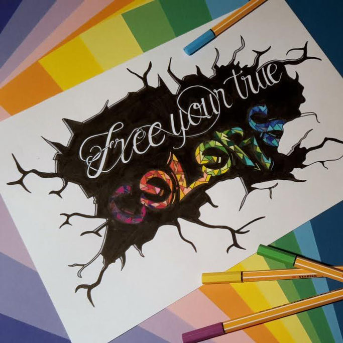Letter Lovers _conny_k_: Handlettering free your true colors